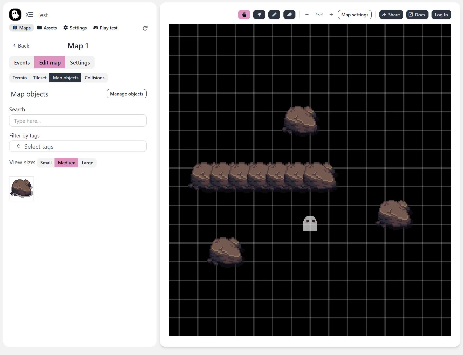 Previous map editor UI